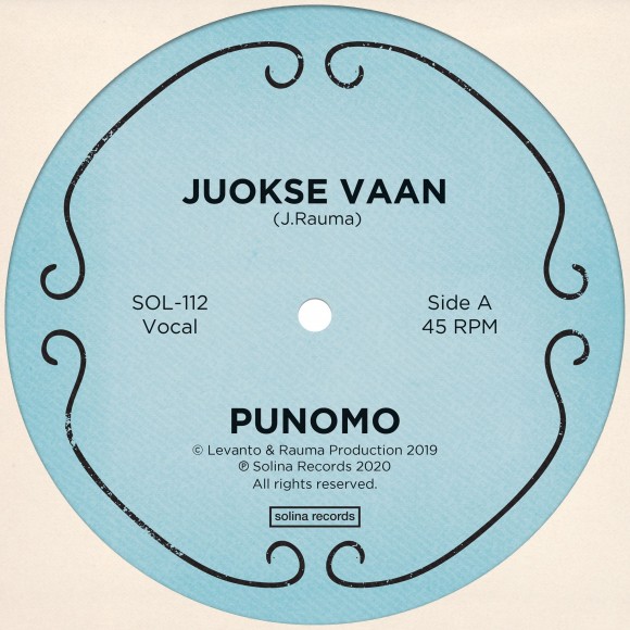 Punomo_Juokse Vaan_Single_Solina Records_front cover